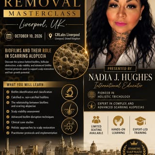 ✨ BIOFILM REMOVAL MASTERCLASS – LIVERPOOL, UK ✨

Scarring alopecia cases can be some of the most cha