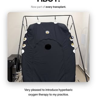 Very pleased to introduce HBOT to my practice.

Every patient now receives a hyperbaric oxygen sessi