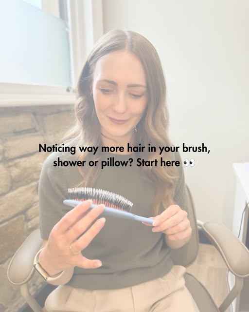 Noticing more hair than usual in your brush, shower or pillow? 👀

Increased shedding can happen for