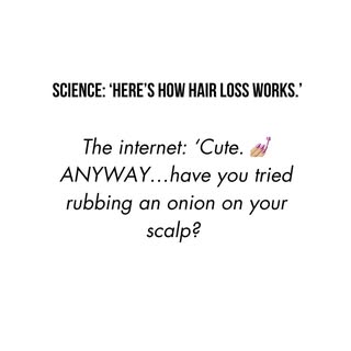 POV: If TikTok has its way, you’ll be rubbing a Sunday dinner on your scalp soon. 🧅 🧄 Meanwhile, I