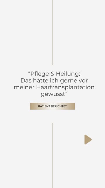 Unser Patient berichtet, welche Tipps er gerne zur Pflege & Heilung nach der Haartransplantation bek