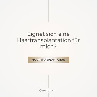 Sie fragen sich, ob eine Haartransplantation die richtige Lösung für Sie ist?🧐
Hier die wichtigsten