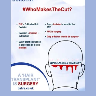Get @reshare_app • @bahrs.official Who should perform hair transplant surgery in the UK?

Only GMC-r