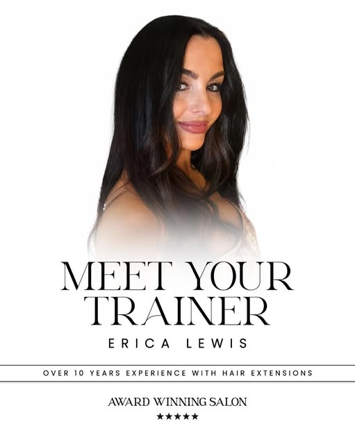 Hi, I’m Erica Lewis
I’m an award-winning hair extension specialist based in Leeds with over a decade
