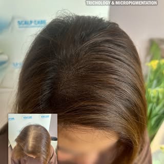 Scalp micropigmentation for woman's thinning hair. Great results!