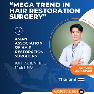 Join me at the 10th Scientific Meeting of the Asian Association of Hair Restoration Surgeons in Chia
