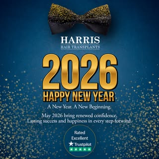 Wishing you a prosperous New Year from the Harris Hair Transplants team! Here's to 2026 bringing ren