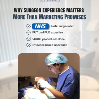 Experience protects you when it matters most.
5000+ procedures. NHS plastic surgeon. Both FUT and FU
