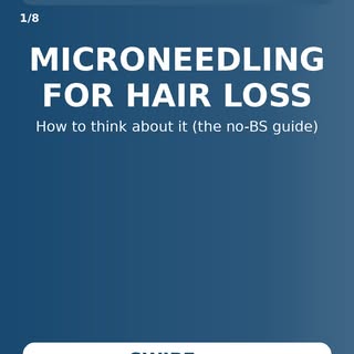 Microneedling can be a great tool for hair loss — if you use it the right way.

Most men either:

go