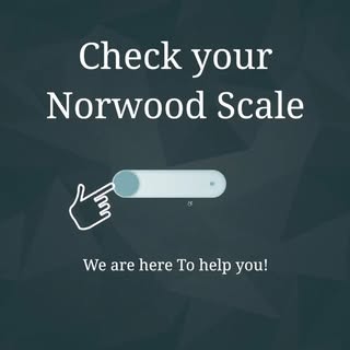 The Norwood scale visually categorizes the progression of hair loss stages in men. Typically, men fi