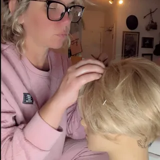 Adding hair to a HH topper.