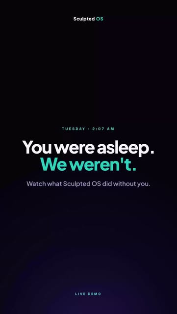 She messaged at 2:07 AM. She had an appointment by 2:21. You slept through the whole thing.

Nobody 