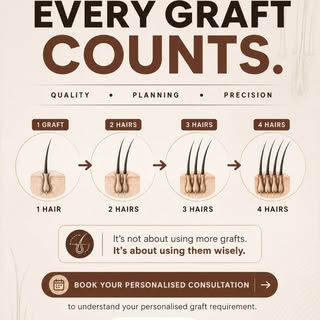 Every graft counts.

When choosing a hair transplant, many people ask, “How many grafts will I need?