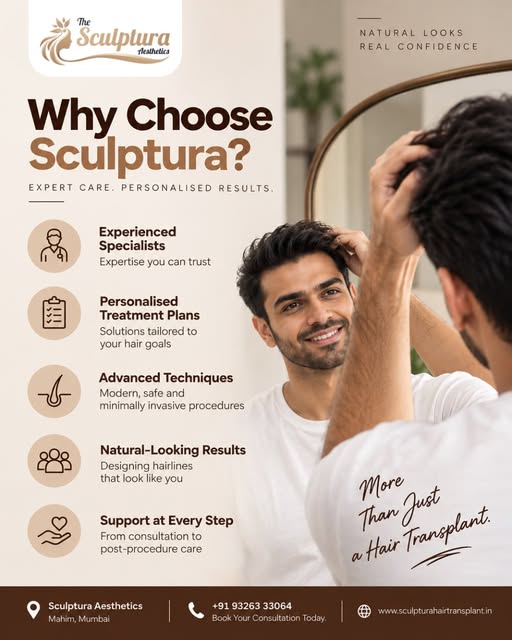 Choosing a hair transplant clinic is about more than just the procedure.

At Sculptura Aesthetics, w