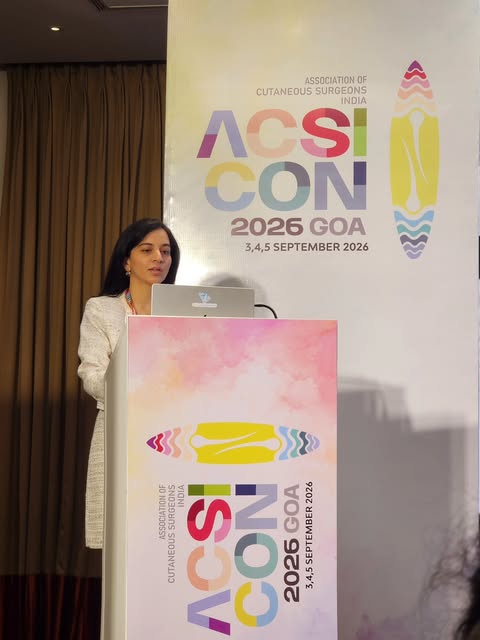 Speaker at the largest procedural dermatology conference in India, 
ACSICON 2026
