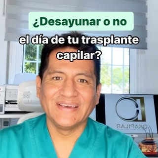 🧑🏻‍⚕️Muchas personas se preguntan si deben desayunar antes de un trasplante capilar. 

💥La respue