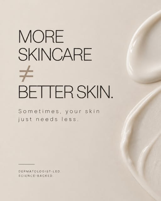 More skincare doesn’t always mean better skin. 🤍

Using too many products or active ingredients may