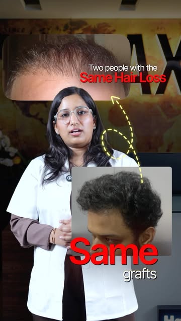 Two people can have the same hair loss.
The same number of grafts.
Even the same donor area.

So why
