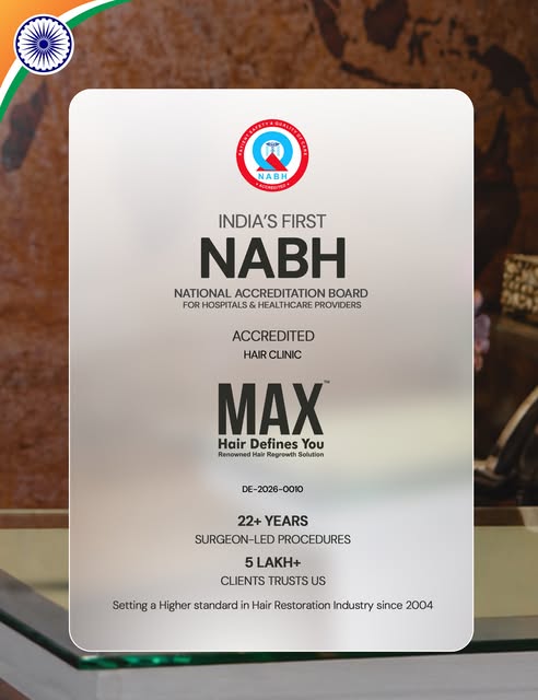 India’s first NABH-accredited hair clinic.

This recognition is more than just an accreditation. It 