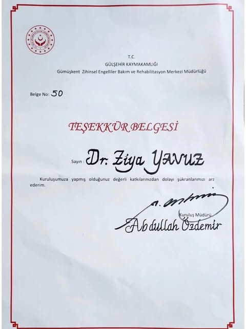 Abdullah Özdemir Müdürümüzün yeniden Gümüşkent Özürlüler Merkezi’nde görevlendirildiğini büyük bir m