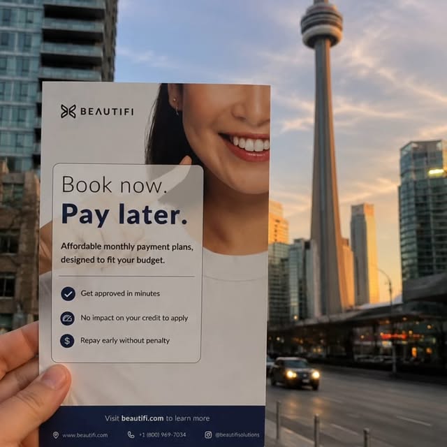 Beautifi on a bus. On a counter. In a clinic waiting room.

We give Canadians flexible monthly payme