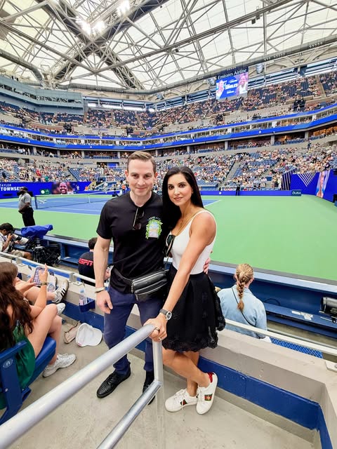 Amazing US open in New York watching Alcaraz and Sabalenka in action today while sitting next to Mat