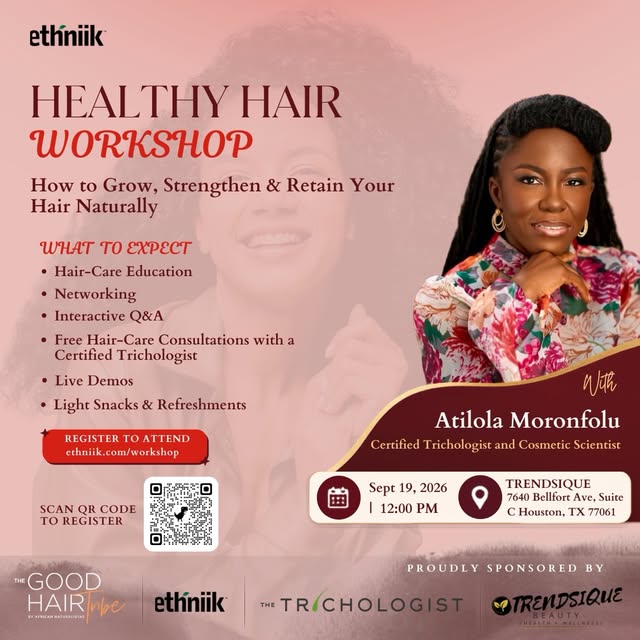 Register for the Healthy Hair Workshop via the link in bio. 

We’re bringing together hair lovers fo