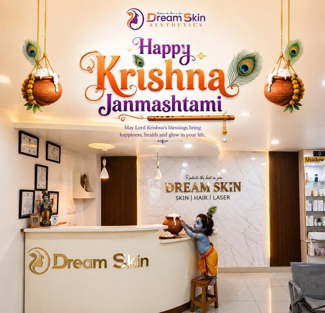 May Lord Krishna bless you with happiness, health & endless positivity. 💙
📍 Dream Skin Aesthetics,