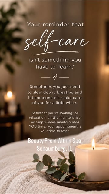 ✨ Your reminder that self-care isn’t something you have to “earn.”✨

Sometimes you just need to slow