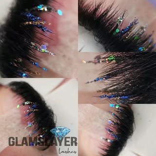 All that glitters 😍 There is just something about gold, silver, and blue glitter combination! 💎😍.