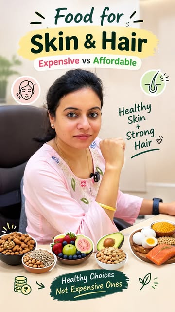 Healthy skin & strong hair ke liye expensive food nahi, right nutrition chahiye! 🥑✨

Save this for 