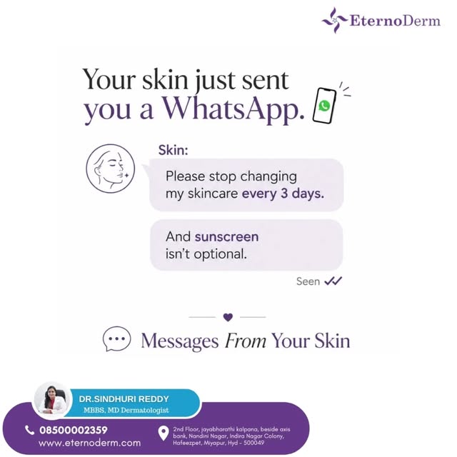 💬 Messages From Your Skin | #01

If your skin could text you, it might say this:

📱 Please stop ch