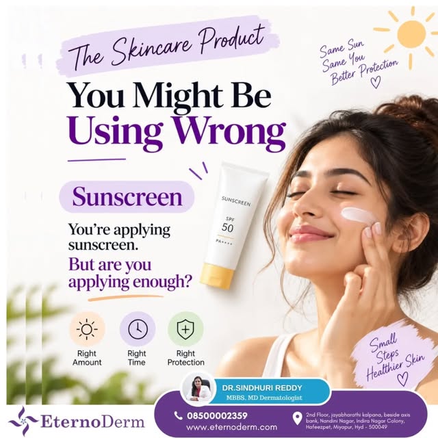Are you applying sunscreen… or just applying it? ☀️

Using sunscreen every day is important—but the 