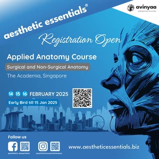 Register now for the 𝗔𝗽𝗽𝗹𝗶𝗲𝗱 𝗔𝗻𝗮𝘁𝗼𝗺𝘆 𝗖𝗼𝘂𝗿𝘀𝗲! https://www.aestheticessentials.biz
