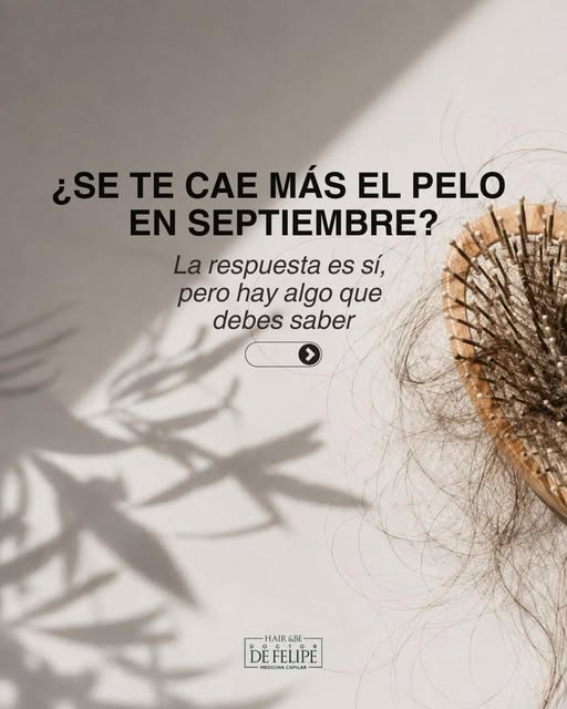 Sí, en septiembre puedes notar que se te cae más el pelo. 🍂

Pero antes de preocuparte, hay algo qu