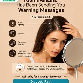 ✨ Your hairline doesn't change overnight—it sends warning signs first.
If you've been blaming:
•	Bad