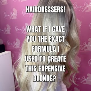 📣📣HAIRDRESSERS 📣📣

What if I gave you the EXACT formula I used to create this expensive blonde?
