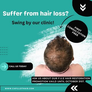 Looking to restore your hair's natural fullness? Our F.U.E Hair Restoration Promotion is here! Book 