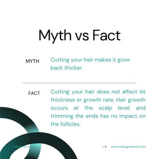 Debunking the Myth: Cutting your hair doesn't make it grow back thicker. It's all about hair health 