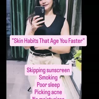 ✨️Want younger-looking skin? Stop these daily habits that cause premature skin aging!
 As a dermatol