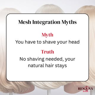 MYTH: “You have to shave your head for Mesh Integration” ❌

One of the biggest misconceptions we hea