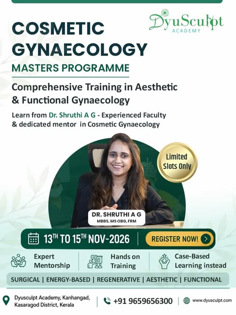 The next chapter in your Cosmetic Gynaecology journey begins here. ✨

DYUSCULPT Academy | Masters in