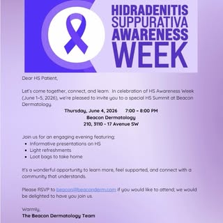 Let’s come together, connect, and learn! In celebration of HS Awareness Week (June 1-5, 2026), we’re