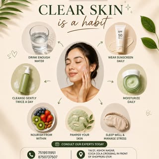 Clear skin isn’t about perfection — it’s about consistent care. 🌿

Healthy skin starts with simple 