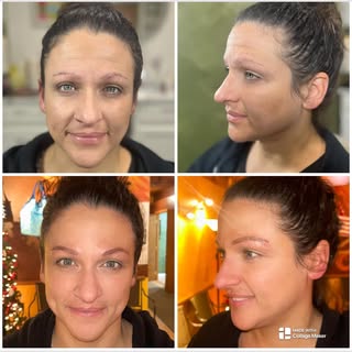 Permanent Makeup @ The Equator. Call Lori 412-728-7518 for an appointment. 
Powdered Eyebrow. 
#pmua