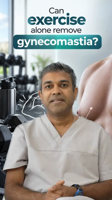 "Can exercise alone remove gynecomastia?" 💪🤔

It depends on what is causing the chest enlargement.