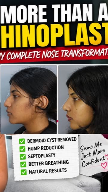 🌟 Real Patient Story: Samiksha's Rhinoplasty Journey ✨

Meet Samiksha Sunil (21) — an Animal Scienc