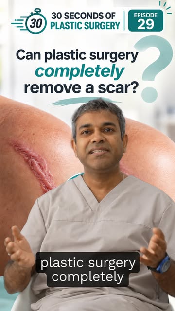 "Can plastic surgery completely remove a scar?" 🩺

Usually, no.

A scar cannot simply be erased lik