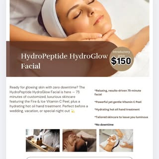 Summer Glow-Up Alert! ☀️
Treat your skin to the ultimate summer refresh with my custom HydroPeptide 