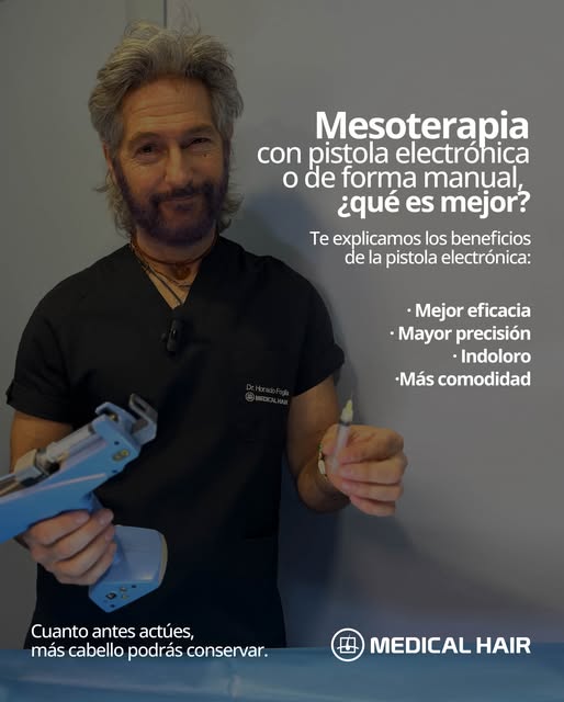 En Medical Hair siempre realizamos nuestras  Mesoterapias con pistola electrónica, ya que de esta  f